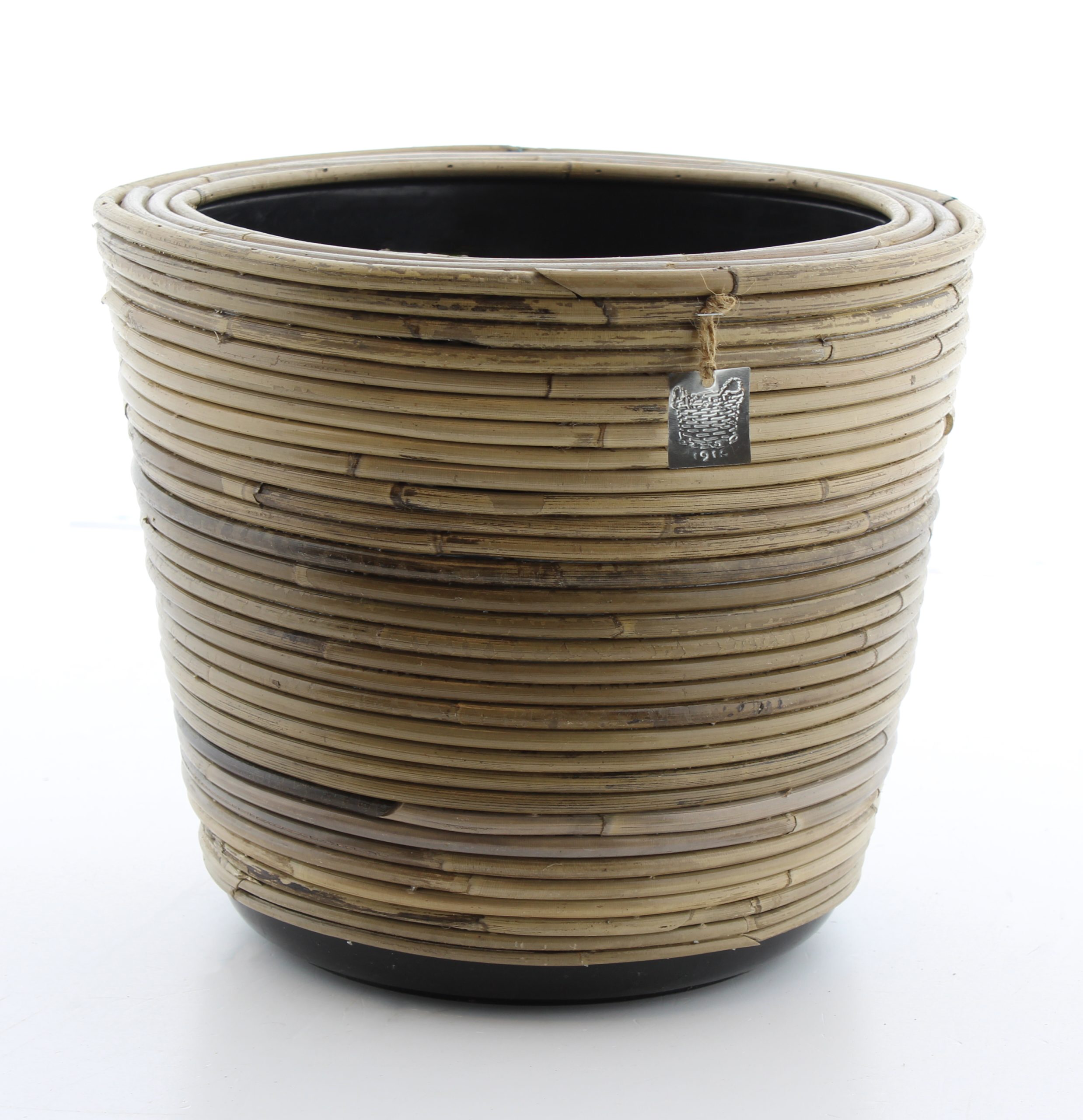 Drypot rotan streep d35h30cm
