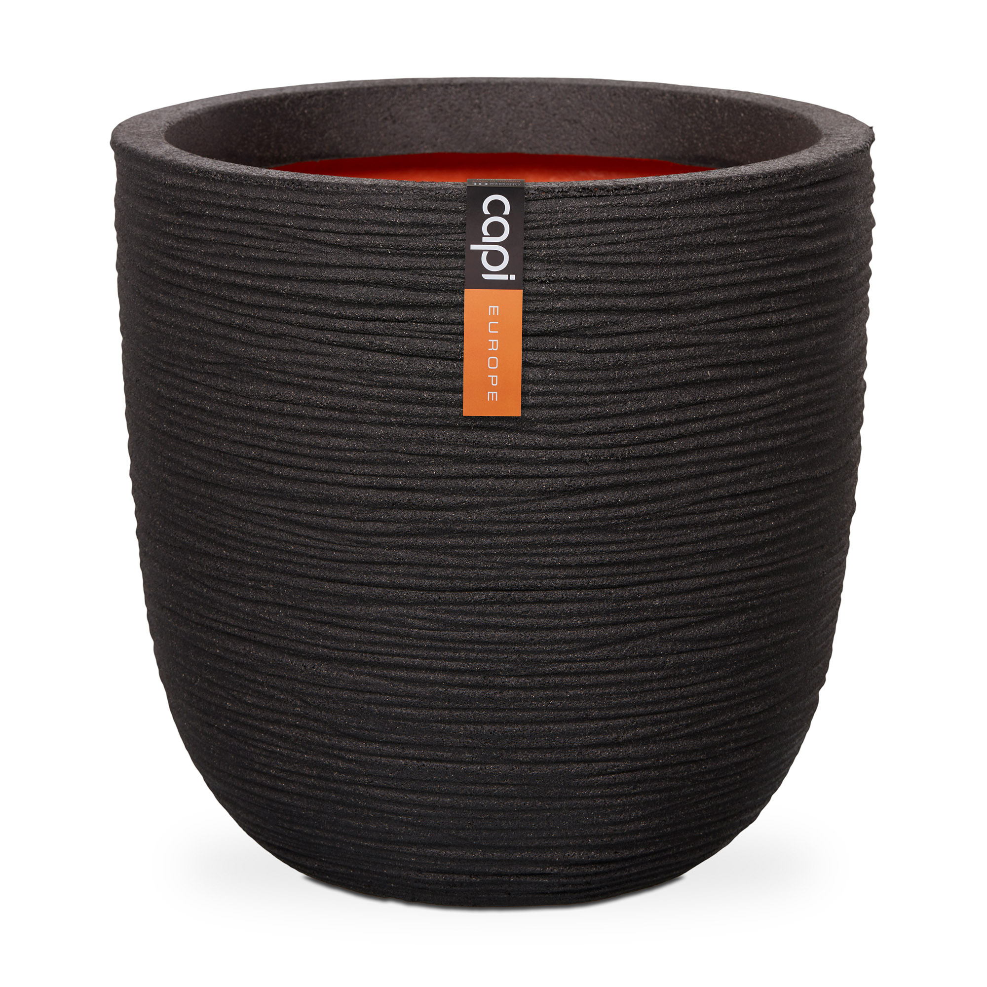 Pot bol rib d35h34cm zwart