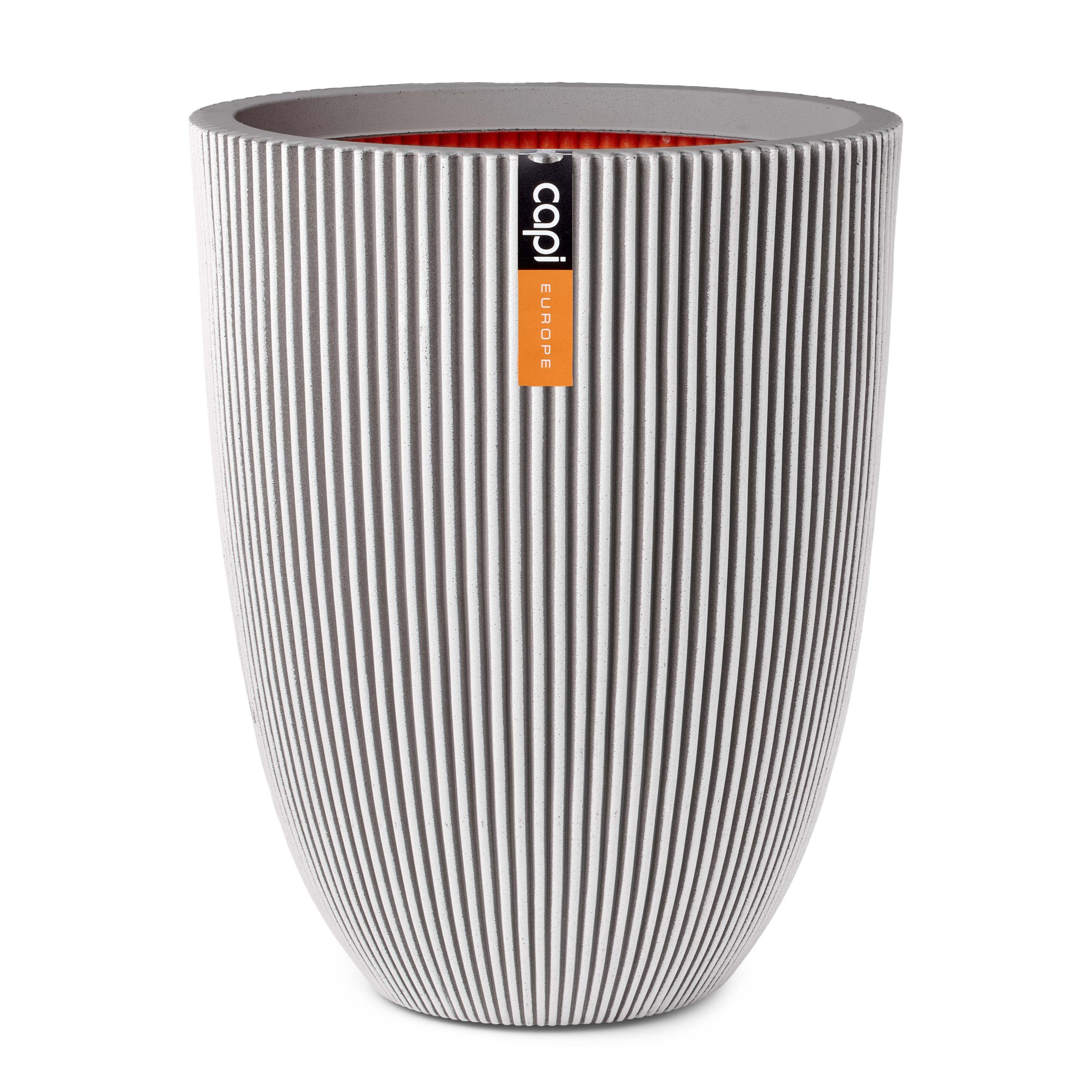Vaas elegant groove d46h58cm ivoor